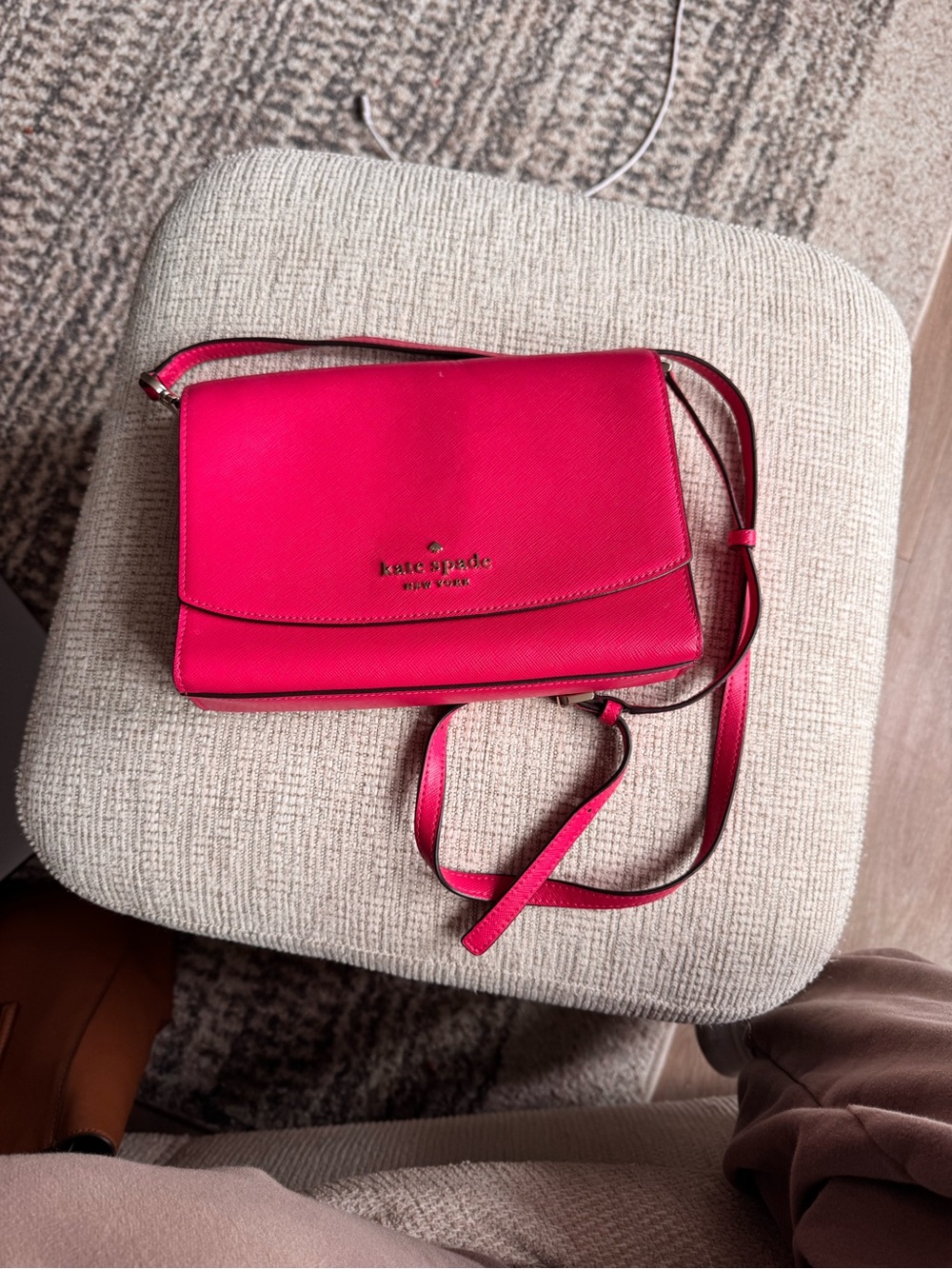 kate spade Hot Pink Saffiano Crossbody Bag